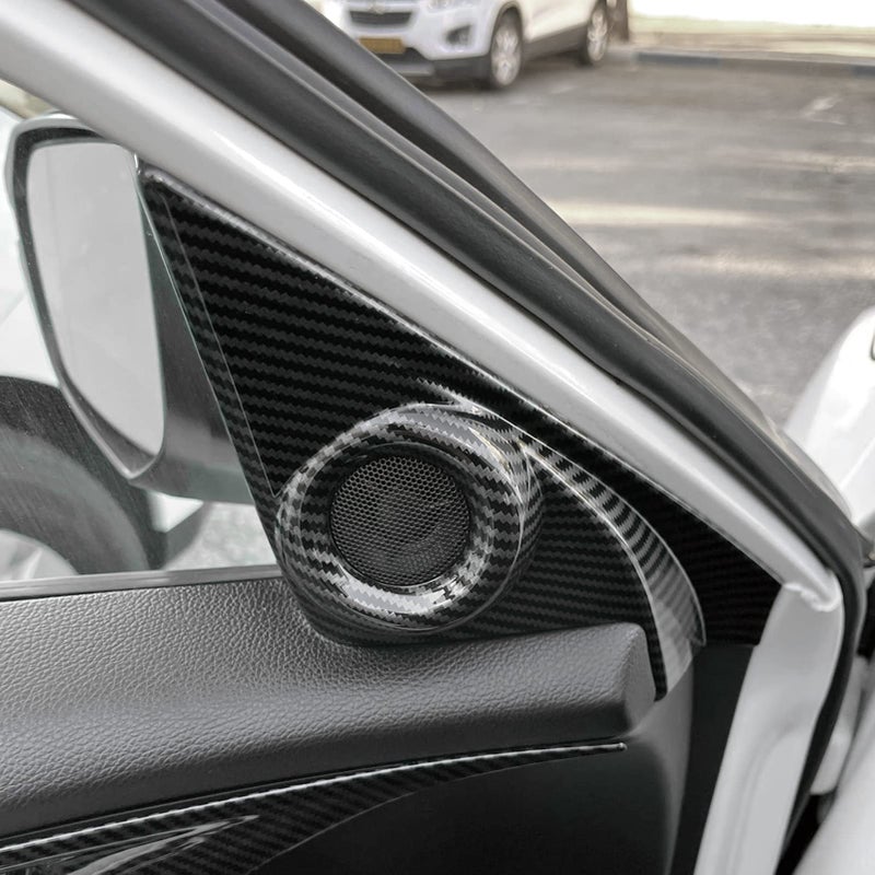 BRMYL Car Air A/C Vent Outlet Cover Decals for Honda Civic 2016 2017 2018 2019 2020 2021 10th Gen Accessories ABS Carbon Fiber Stickers - Image 4